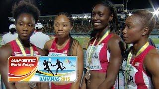 IAAF World Relays Bahamas 2015 - 1 Lap Women Final Team USA Silver