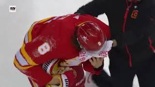 Chris Tanev Blocks a Shot With His Face Against the Golden Knights