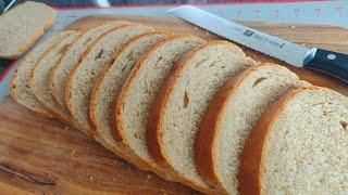 全麦吐司 免揉膜 无糖无黄油 瘦身减脂控糖必备 Easy and Soft Whole Wheat Loaf Bread, No Egg No Sugar No Butter.