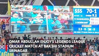 Omar Abdullah Enjoys Legends League Cricket Match At Bakshi Stadium Srinagar