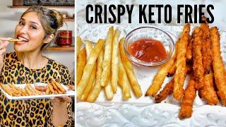 CRISPY KETO FRENCH FRIES WITH A SECRET INGREDIENT! How to make Keto French Fries with a Twist!