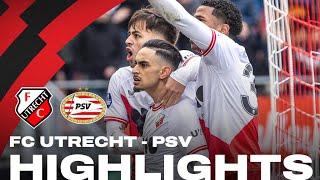 STRIJDBAAR FC Utrecht speelt knap gelijk tegen koploper PSV  | HIGHLIGHTS