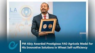 Prime Minister Abiy Ahmed has been awarded the prestigious FAO Agricola Medal.