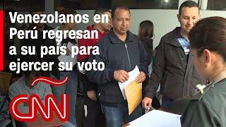 Venezolanos en Perú viajan a su país para votar en las elecciones presidenciales