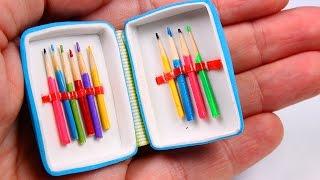 DIY Miniature Pencil Case & Colored Pencils