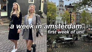 VLOG | a week in amsterdam! first week of uni (third year at uva), going out, GANNI event, and more