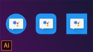 Design Adaptive Icons using Google Material Design Guidelines - Illustrator CC 2018 Tutorial