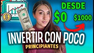 COMO INVERTIR CON POCO DINERO, PASO A PASO PARA PRINCIPIANTES CREA TU PRIMER PORTAFOLIO DE INVERSIÓN