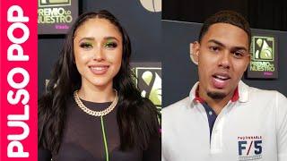 MARIAH ANGELIQ y MYKE TOWERS backstage en los ensayos de PREMIO LO NUESTRO 2020