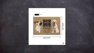 MsMr Doormat Crazy Dogs Live Here They Will Bark I Will Yell Things Will Get Ugly Entrance Mat Fu...