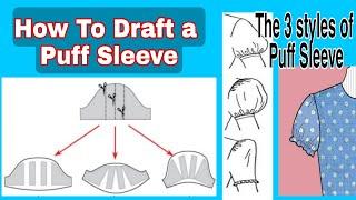 How to Draft a Puff Sleeve (The 3 types of Puff Sleeve)