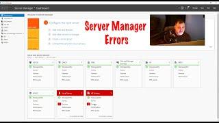 Windows Server Dashboard Errors