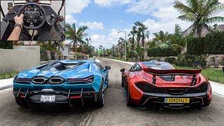 Lamborghini Revuelto & McLaren P1 - Forza Horizon 5 | Logitech G923 Steering Wheel