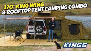 270° King Wing and Tourer Rooftop Tent Camping Combo