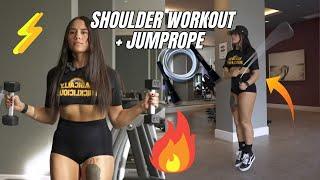 SHOULDER WORKOUT + JUMPROPE - VLOG NICOJUMPSROPE