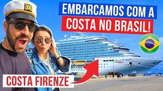 EMBARCAMOS COM A COSTA CRUZEIROS NO BRASIL! Veja como é o COSTA FIRENZE se é ruim ou se vale a pena?