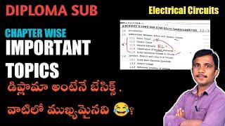 Diploma subject | Electrical circuits important topics | Reddaiah Polisetty