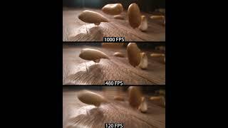 120fps vs 480fps vs 1000fps slowmo food test