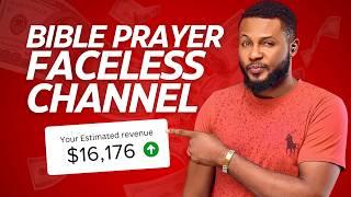 How to Create a Bible Prayer Faceless YouTube Video in 5 Minutes Using AI | Make Money Online