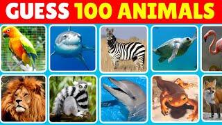 Guess 100 Animals in 3 seconds | Easy to Impossible Animal Quiz