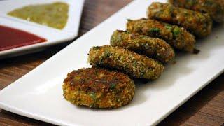 Palak Oats Tikki Recipe | How to make healthy tasty and crispy Palak Tikki for Weight Loss | IMWOW