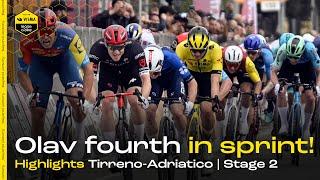 Kooij Takes Fourth in Tirreno-Adriatico Sprint! - HIGHLIGHTS Tirreno-Adriatico Stage 2