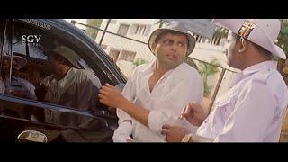 Sharan Caught Scolding to Police | Comedy Scene | Hatavadi Kannada Movie