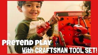 Pretend Play with New craftsman tool set!