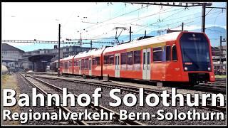 Schmalspurbahn RBS (Regionalverkehr Bern-Solothurn) beim Bahnhof Solothurn