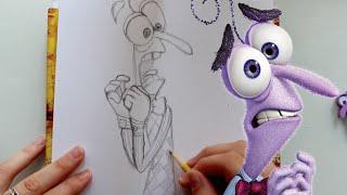 How to Draw FEAR from Pixar's Inside Out - @dramaticparrot