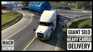 American Truck Simulator - Mack Anthem - Heavy Cargo - Giant Silo Delivery - Day &Night - Clear Sky