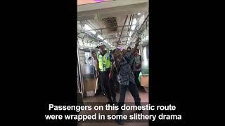 Indonesian man kills snake on train with bare hands