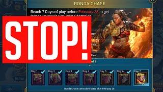 DONT MAKE THIS MISTAKE! 24HRS TO GO ON RONDA! | Raid: Shadow Legends