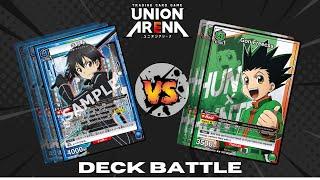 Union Arena Deck Battle - Sword Art Online vs Hunter x Hunter