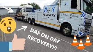 DAF TRUCK STRANDED ON SLIP ROAD! DAF ON DAF RECOVERY!