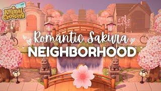 Romantic Cherry Blossom Neighborhood!  Animal Crossing: New Horizons | Sakura Speed Build