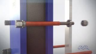Alfa Laval gasketed plate heat exchanger fixed bolt head