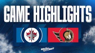 Winnipeg Jets vs. Ottawa Senators - Game Highlights