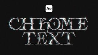 Chrome Typography Tutorial | Chrome Text Effect in After Effects