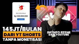 Tanpa Monet! Gaji 145jt/Bulan dari Youtube Shorts | Cara Mendapatkan Uang dari Youtube Short Terbaru