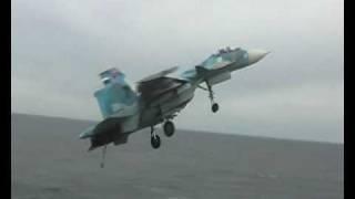 Sukhoi SU-33 aborted landing on a Russian carrier WICKED