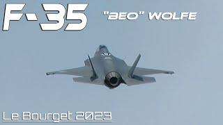 4Kᵁᴴᴰ F-35 BEO Wolfe Le Bourget Airshow Le Salon International de l'Aéronautique et de l'Espace 2023