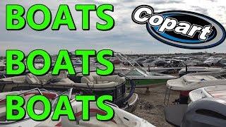 WRECKED FLOODED BOATS EVERYWHERE Rebuildable? Copart Walk around