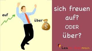 Learn German | Common Mistakes in German | sich freuen "auf" oder "über"? | B1