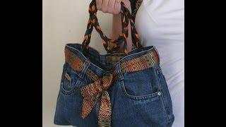 DIY Fashion Jeans BAG ( recycled denim) DIY Bag Vol 1A