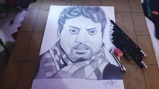 Tribute Sketch To Legendary Actor Irrfan Khan || Rohan Parajuli || New Leaf Creations 2020