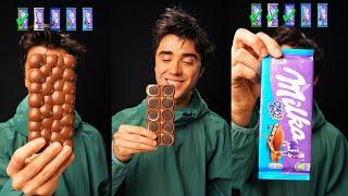 ASMR MILKA CHOCOLATE MUKBANG | McBang ASMR Eating Food Emoticons