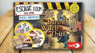 ESCAPE ROOM (The Baron, the Witch & the Thief) Spielregeln TV (Spielanleitung Deutsch) NORIS Puzzle