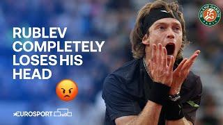 Rublev is FUMING during epic close game  | French Open 2024 