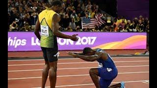 Usain Bolt beaten by American duo Justin Gatlin and Christian Coleman  : IAAF Men's 100M FINAL 2017